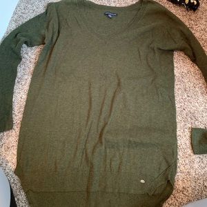 Olive sweater.
